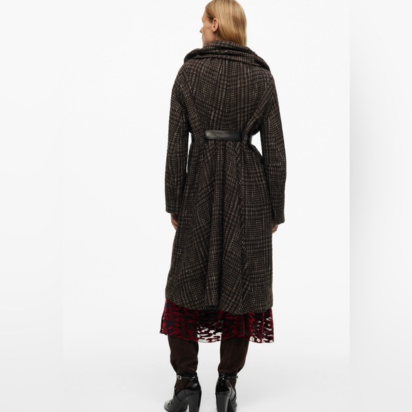 Zara Limited Edition Balloon Collar Long Coat - Sz M/L NWT - Picture 3 of 15